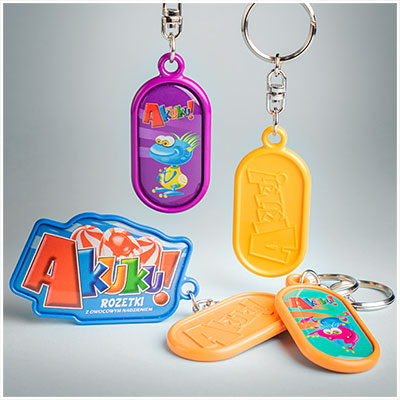 Keyrings with relief