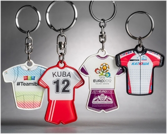 Keyrings in the shape of sportswear